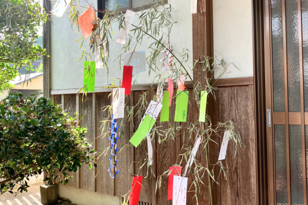 手作りの七夕飾り